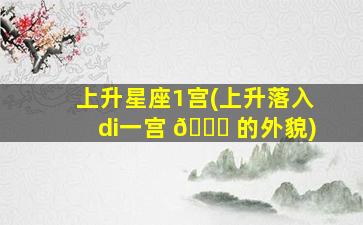 上升星座1宫(上升落入di一
宫 🐝 的外貌)